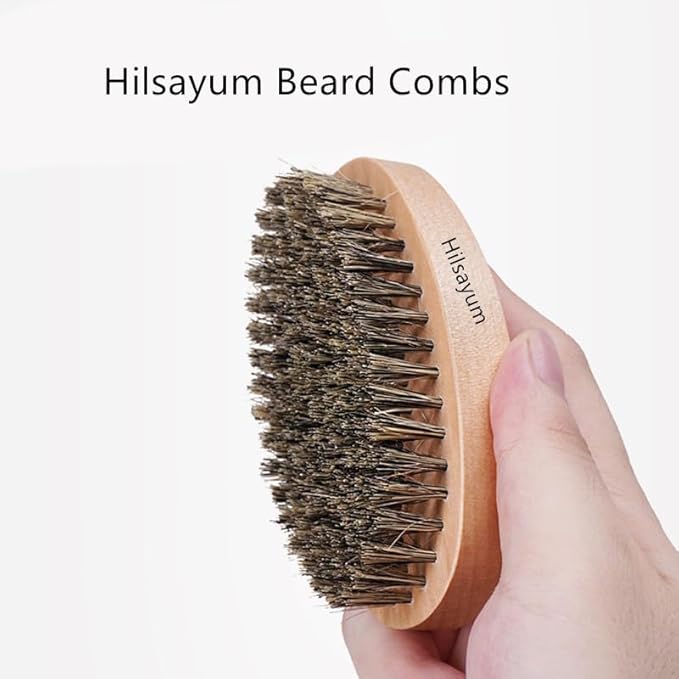 1Pcs Beard Brush Beard Straightener Brush with Premium Wood Handle Brush Beard Cleaning Tool Gift for Men