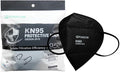 POWECOM KN95 Respirator Face Masks (10 Pack) | Black | Earloop Style