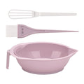 Hair Dye Coloring Set Color Mixing Tool Professional Hair Coloring Bowl Soft Bristle Brush, Pink