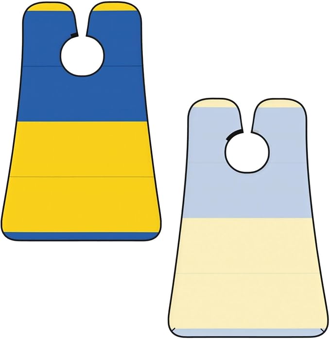 Flag Of Ukraine Print Beard Bib Apron For Men, Beard Hair Catcher For Men Shaving Trimming,Beard Cape Cloth