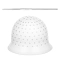 Punched Silicone Highlight Hair Cap with Needle, Professional Reusable Highlighting Poked Hole Caps with Hooks for Color Hair Salon Hairdressing Dyeing Staining Tools for Women Men