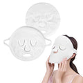 BLACKCROWN 4 Holes Towel Mask Reusable Face Towel Mask Cold Hot Compress Facial Steamer Moisturizing Beauty Skin Care Spa Towels for Facial Steamer Mask for Women Girls (2 Pack)