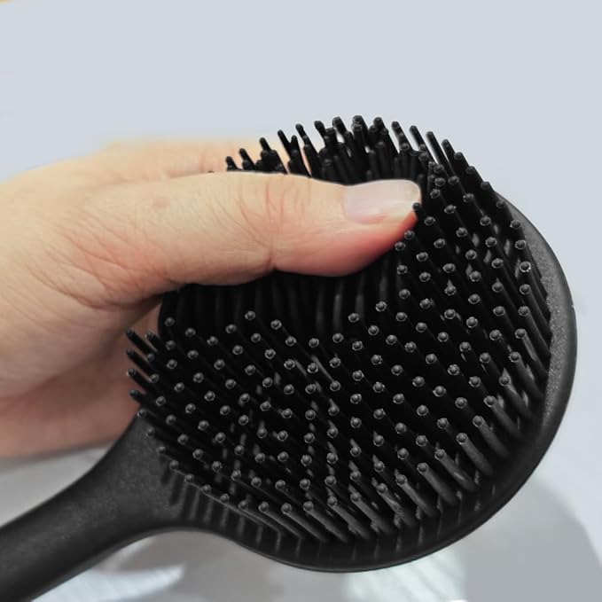 Silicone Back Scrubber for Shower Body Brush with Long Handle Double Sided Bath Exfoliating Massage Brushes Men Women (Grey)