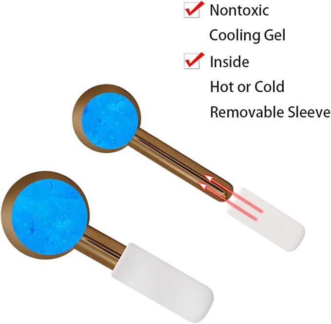Unbreakable Cryo Stick for Beauty Routines,360 Ice Globes for Face & Eyes,Portable Facials Cold Roller Colling Globes Unbreakable Stainless Steel Cryo Stick