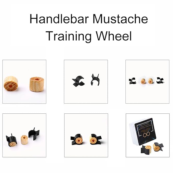 Handlebar Mustache Training Wheel, Mustache Curler Mustache Trainer Men Mustache Styling Template Mustache Training Wheel Beard Shaping Tool Handlebar Mustache Curler Black (Black)