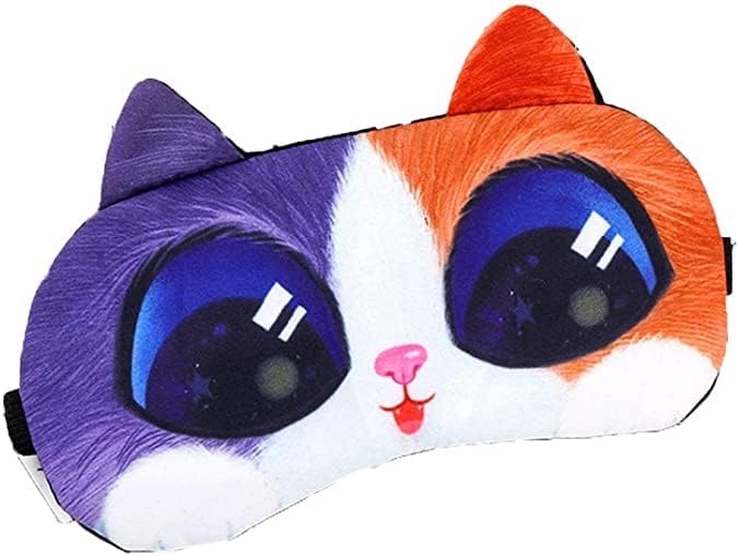 BE 3 Pack Dog Cat Sleep Mask, Cute Funny Blindfold Eye Cover Kids Women Men Gift (Cats)