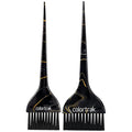Colortrak Lux 2 Piece Hair Brush Set for Highlighting and Coloring Hair Sections, Includes 1 2.5 Inch Wide Celestial Glow Soft Bristles and 3 Inch Wide Meteor Shower Stiff Bristle Brush