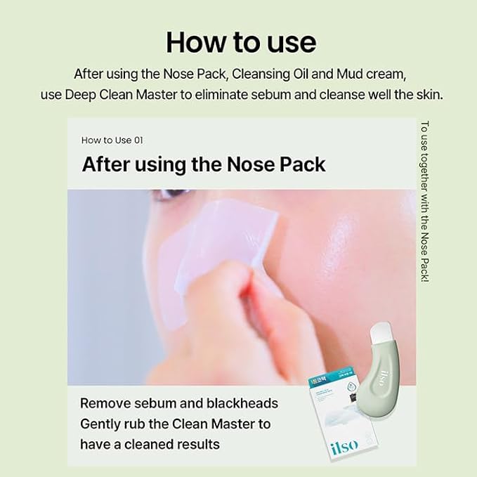 ILSO Deep Clean Master/Blackhead Remover Tool/Safe & Made from Silicon/Can be Used with Mud Cream & Cleansing Oil (Professional Blackhead Remover)