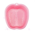 Large Plastic Foot Basin Bath Spa Tub Feet Massage for Soaking Foot,Toe Nails, and Ankles,Pedicure,Improved Sturdy Portable Feet Tub Pink