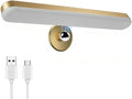 Wireless Vanity Lights for Mirror, Rechargeable Battery Operated Stick on Lamp, Adjustable Makeup Light, Cordless Magnetic LED Bar Renter Friendly Lighting Decor Gift, Gold