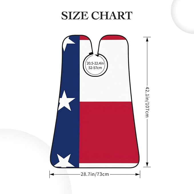 Flag Of Texas Print Beard Bib Apron For Men, Beard Hair Catcher For Men Shaving Trimming,Beard Cape Cloth