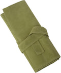 Creation Core Microfiber Fabric Salon Scissors Bag Roll Up Hair Tools Pouch for Stylist Barber Hairdressers, Green