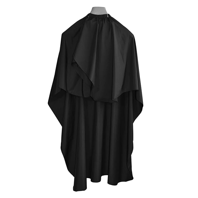 Hair Cutting Cape - Waterproof Salon Barber Cape Cloth Hairdressing Nylon Gown Unisex Black Haircut Apron for Hair Styling,Cutting and Coloring - 47 x 59 Inches