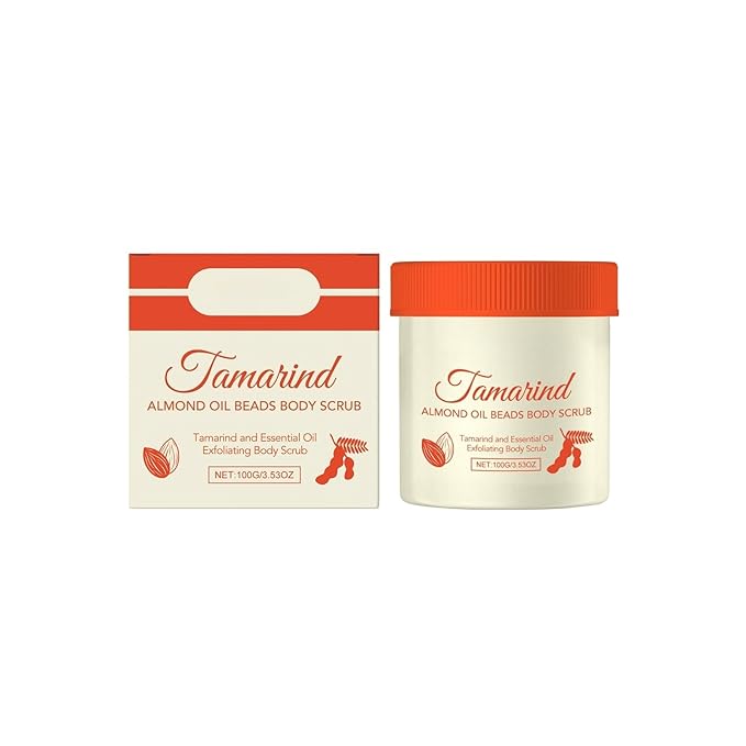 Tamarind Almond Body Scrub Exfoliating and Moisturizing Skin Polish with Natural Oils for Smooth, Bright, and Refreshed Skin