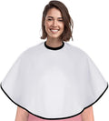 Short Barber Cape, Waterproof Nylon Salon Hair Cutting Cape, Makeup Artist Cape for Hair Dye, Comb-out, Styling, Shampoo