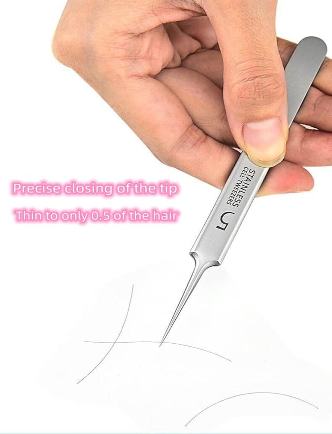 Professional Facial Blackhead Remover Tweezers,Extractor Acne Removal Kit Pimple Popper Tool, Clip for Whiteheads, Acne Clip, Ingrown Hairs Tweezers, Blackheads Remover Extractor, Stainless Steel