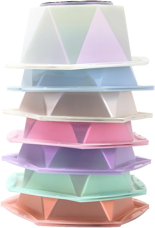 Multi-Colored Connect & Color Bowl Set, Hair Color Mixing Bowls, Hair Bleach, Hair Dye, Coloring kit,Color Palette, 7 Pack