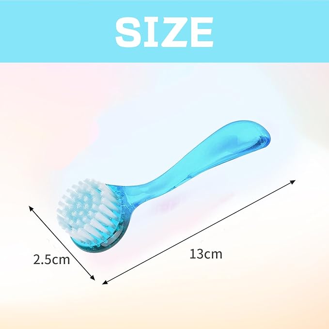 2 Pcs Face Brushes for Cleansing Set Small Manual Exfoliating Brushes for Cleaning Face Spa & Makeup Removal Charcoal Infused Scrubbing Brushes Ideal for Exfoliation & Skincare Pink and Purple