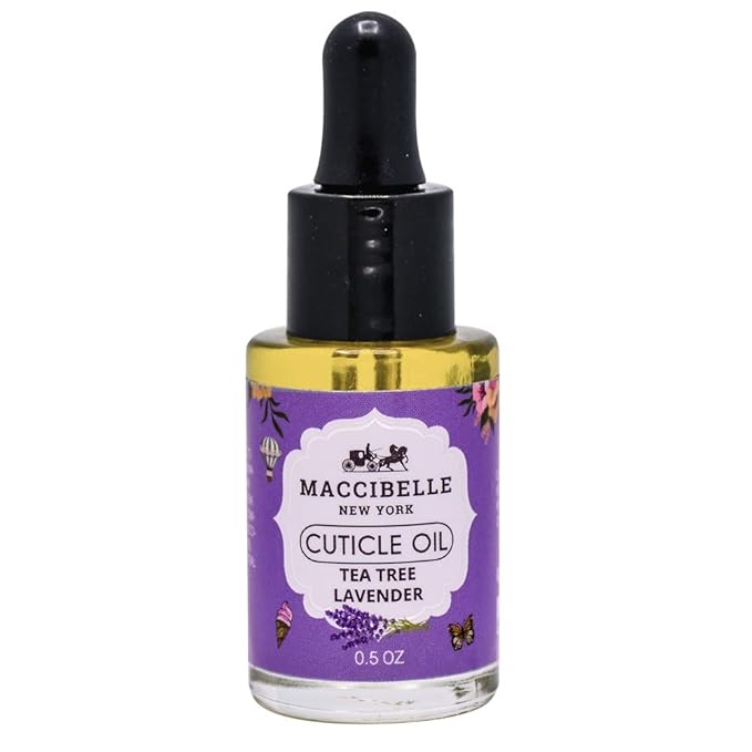 Maccibelle Cuticle Oil 0.5 oz - Heals Dry Cracked Cuticles (Lavender, 0.5 Fl Oz)