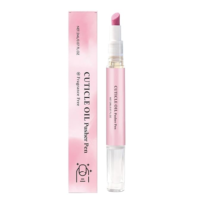 Ceramic Cuticle Pusher & Oil Pen, 1PC Gentle Cuticle Remover for Hangnails & Dry & Damaged Nails, Nail Care Pen for Repair & Nourish Nails