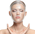 Face Ice Pack/Ice Mask for Face & TMJ Relief, Reusable Hot Cold Gel Pack for Post-Surgery Recovery, Puffy Eyes, and Swelling, Full Coverage Ice Mask (White)
