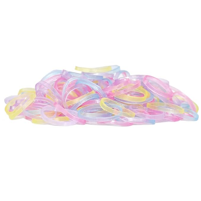 Baby Hair Ties Elastic Hair Rubber Bands,400pcs Multi Color Small Hair Holder Hair Tie for Kids Girls