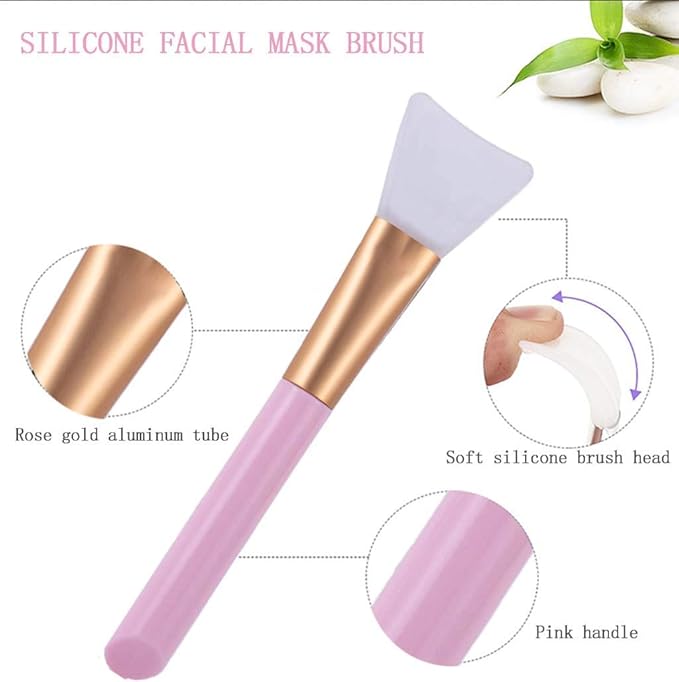 Akstore 3PCS Silicone Face Mask Brush,Mask Beauty Tool Soft Silicone Facial Mud Mask Applicator Brush Hairless Body Lotion And Body Butter Applicator Tools (White)