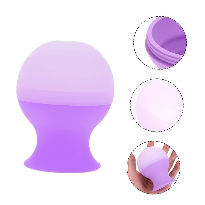 NOLITOY Ice Facial Roller Reusable Silicone Skin Mold for Puffiness Relief and Skin Repair for Face Care and Easy to Use Purple