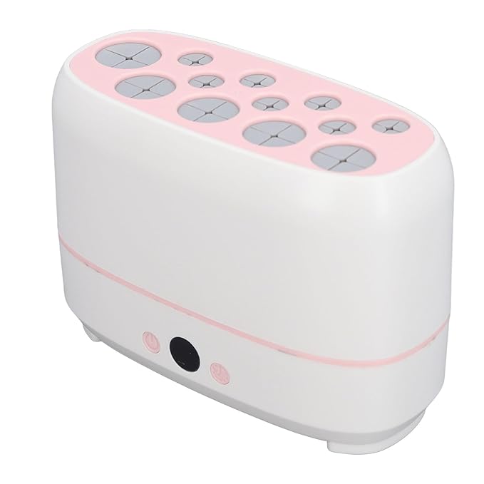 Makeup Brush Dryer Machine Quickly Drying 12 Holes Cosmetic Automatic Brush Drying Machine Multifunctional Tool Electric Makeup Brush Cleaner and Dryer for Professional Salon Home Use