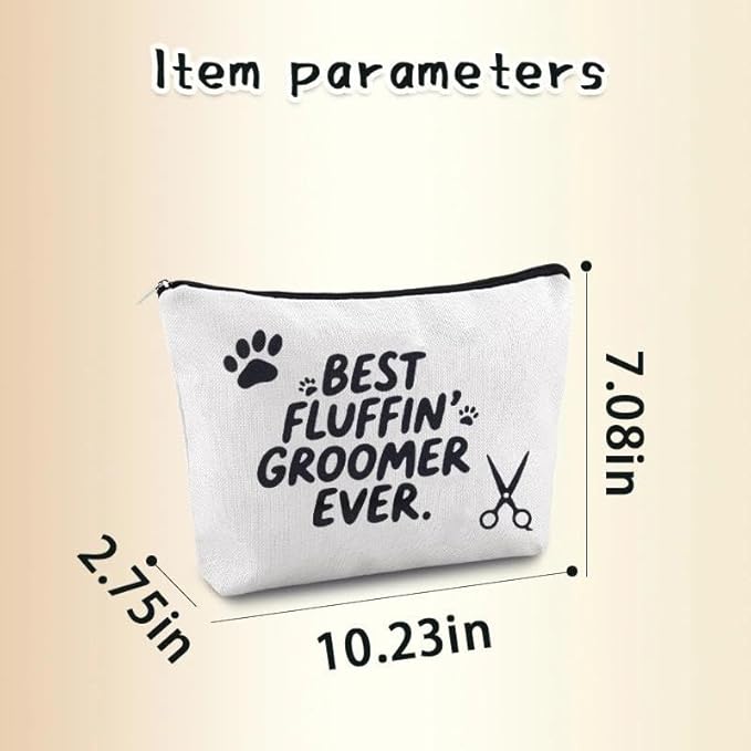 yaozeio Dog Groomer Makeup Bag Pouch for Women Cat Pet Grooming Bag Organizer for Men Dog Grooming Travel Case for Groomers Birthday Christmas Gifts for Friend Sister Groomer Gifts for Daughter Son