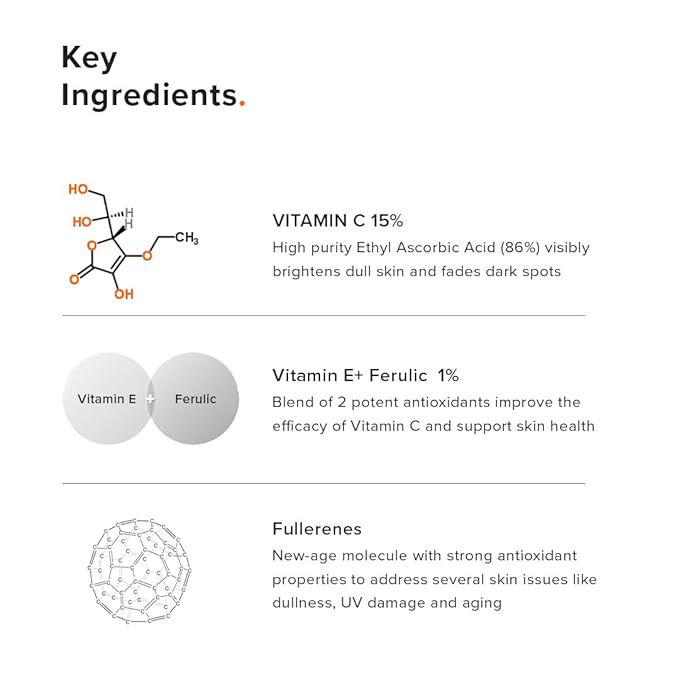 Minimalist Vitamin C+E+Ferulic Acid 16% Face Serum for Anti Aging & Glow | Reduces Skin Damage & Redness to Brighten Dull Complexion | For All Skin Types | For Women & Men | 0.68 Fl Oz / 20 ml