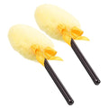 Large Dry Powder Puff with Handle for Body and Face Soft Plush Lollipop Shape Applicator 6.3 Inch Long Handle Body Powder Applicator for Makeup and Dusting