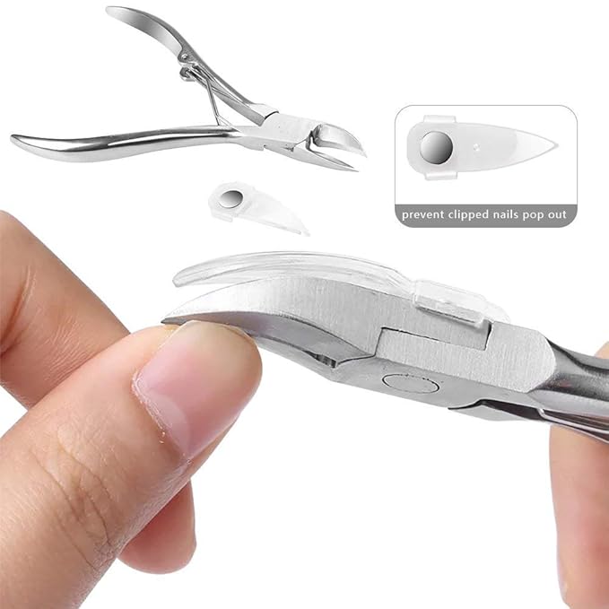 JTIEO 9PCS Toenail Clippers Toe Nail Clippers Podiatrist Toenail Clippers Toenail Clippers for Thick Nails Toe Nail Kit Stainless Steel Toenail Clipper Ingrown Toenail Tool Toe Nail Kit (Silver)