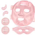 Ice Face Eye Mask for Dark Circles and Puffiness Cold Warm Compress, Gel Cold Cooling Face Mask Package for Women and Men, Migraines, Headache, Stress and Relaxation, Pink