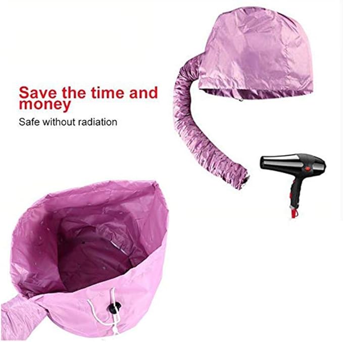 Bonnet Hair Dryer Attachment, Foldable Hair Dryer Cap, Portable Soft Hair Drying Salon Cap with Heat for Hair Treatment, Hair Care