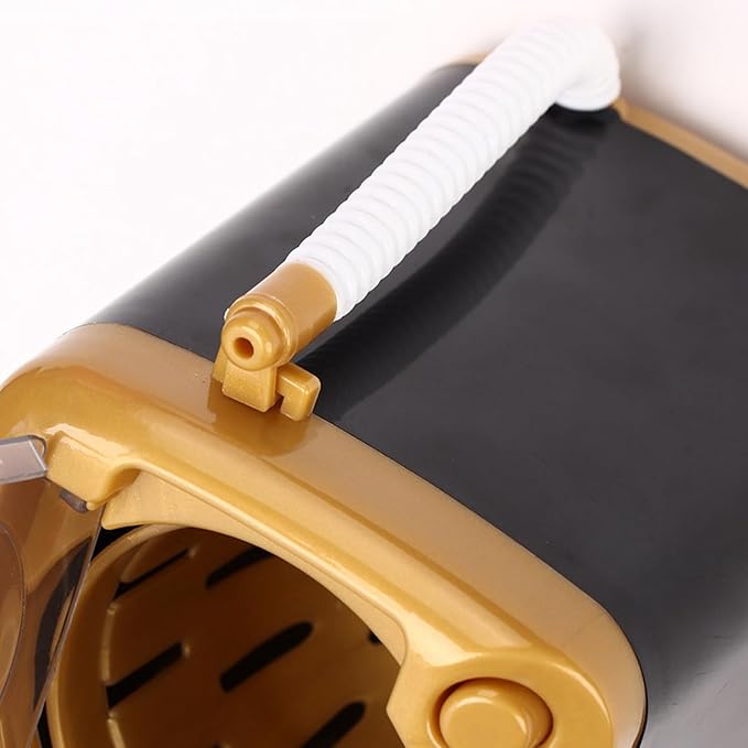 Mini Washing Machine, Electric Mini Quick Dry Cleaning Washer Cosmetic Tool Cleansing Machine for Home (Gold)