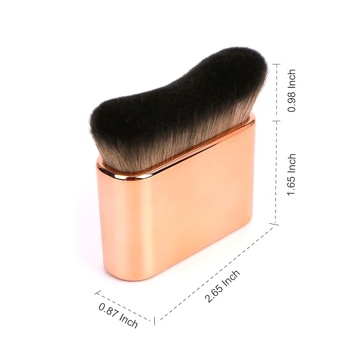 UNIMEIX Self Tanner Brush Sunscreen Body Makeup Brush Kabuki Blend Applicator Spray Tan Blending Beauty Brush for Body Coverage Perfector(Gold)