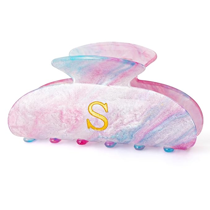 Christmas Gifts for Teenage Girls Birthday Gift for Girls Cute Hair Clips Initial Claw Teacher Gifts for 3 4 5 6 7 8 9 10 11 12 13 Year Old Girl Christmas Gift for Women - Lavender,S
