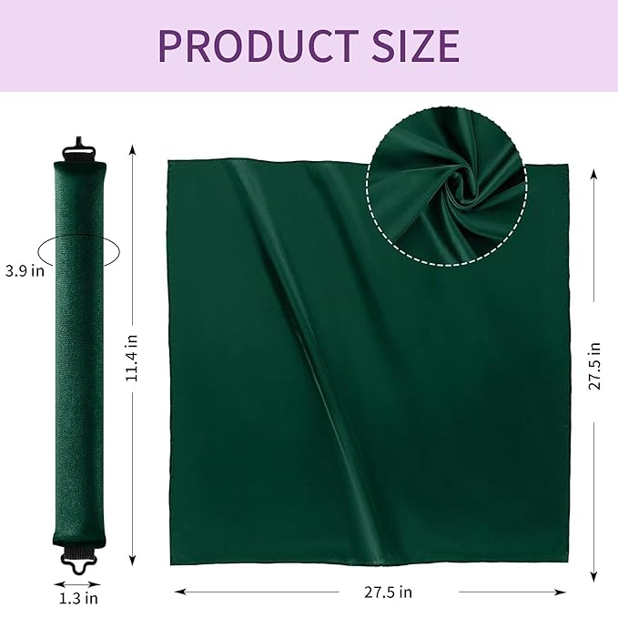 Heatless Curls Overnight Hair Curlers - 4 Pcs No-Heat Curling Rod to Sleep In,Velvet Hair Rollers with Satin Wrap