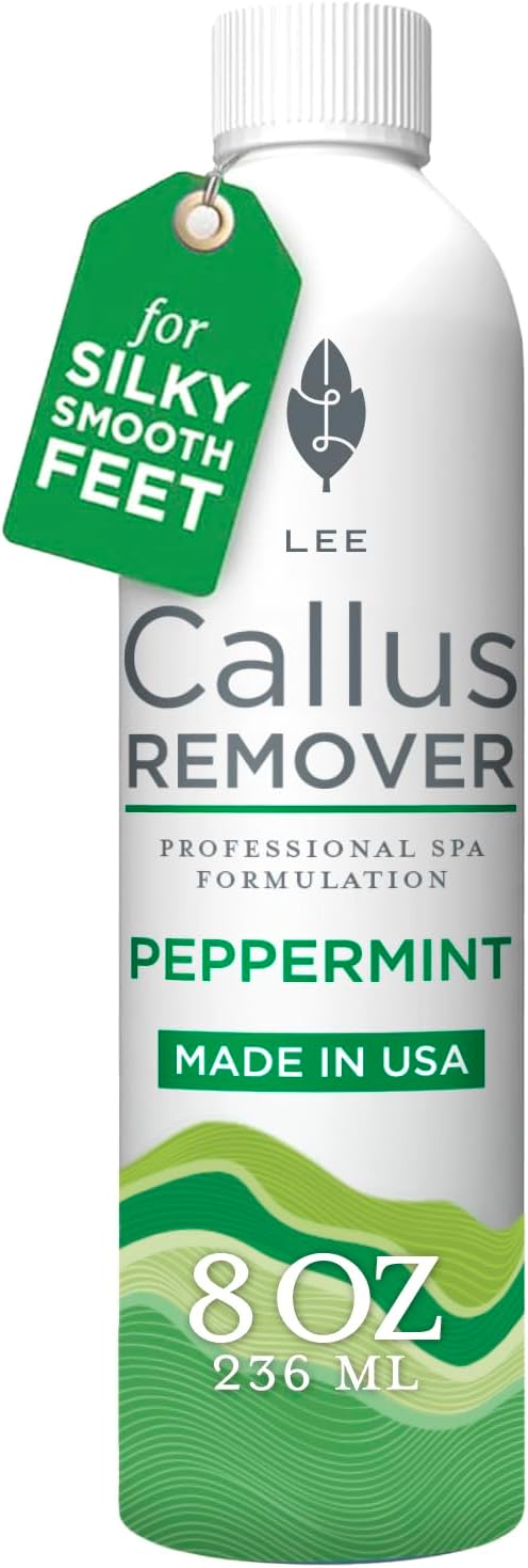 Lee Beauty 8oz Professional Gel Callus Remover for Feet - Peppermint Fast-Acting Formula, Extra Strength for Cracked Heels & Dead Skin (Pack of 1)