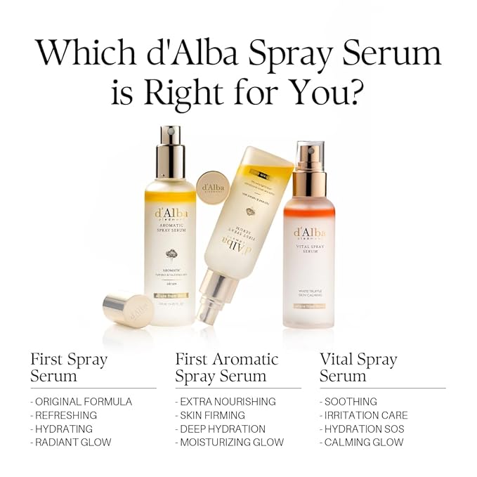 d'alba Piedmont [2 Bottles] Italian White Truffle First Spray Serum, Vegan Skin Care, Hydrating Face Moisturizer, Glow Serum for Radiant Skin, Non Comedogenic, All In One Mist (total 6.76 fl oz.)