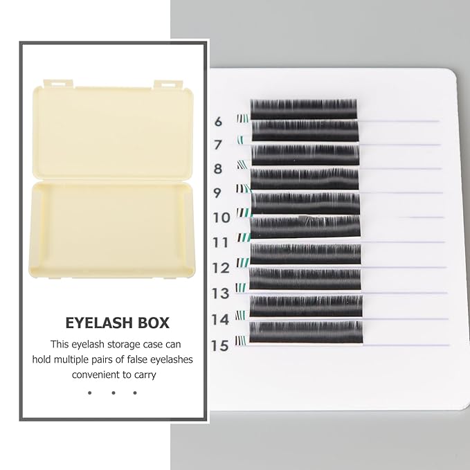 STOBAZA False Eyelash Storage Box Set 2pcs Lash Organizer Case Makeup Eyelash Holder Portable Lash Containers