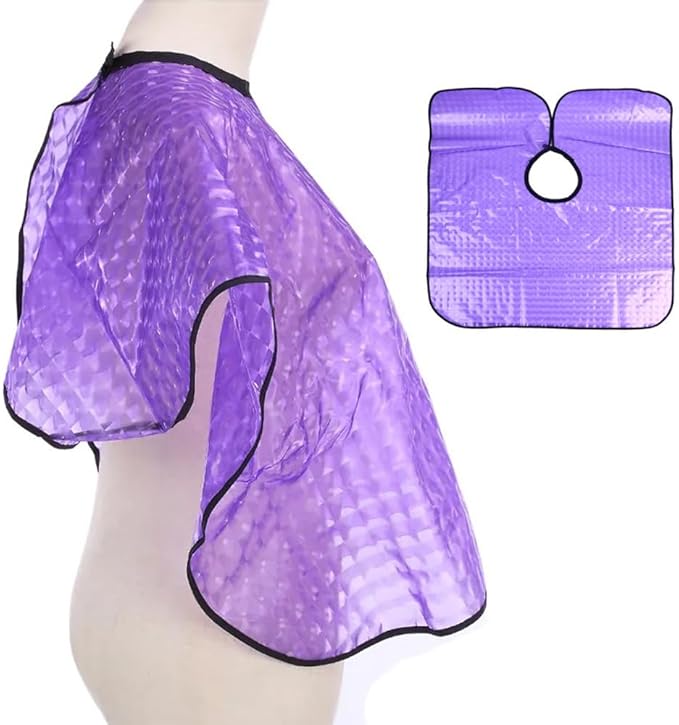 2 Pack Waterproof Hair Dye Cape Portable Short Comb-Out Capes Hair Cutting Cape Haircut Apron Styling Cape Makeup Bib for Stylist Artist Hairdressing Hair Coloring Kit Bleach Beauty Salon