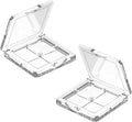 2 Pcs Empty Makeup Palette, Empty Lipstick Palette Empty Eyeshadow Palette Portable Lipstick Box Blush Eyeshadow Pan for DIY Makeup Containers