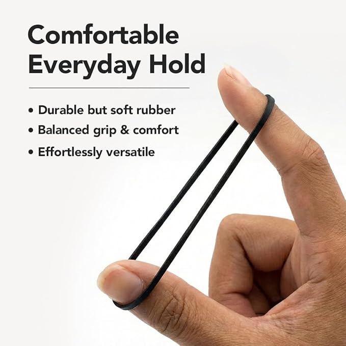 Annie Rubber Bands 14mm, 300 Count Black Elastic Hair Ties for Braids, Ponytails & Styling, Soft Durable No-Snag Bands for All Hair Types, Salon Value Pack