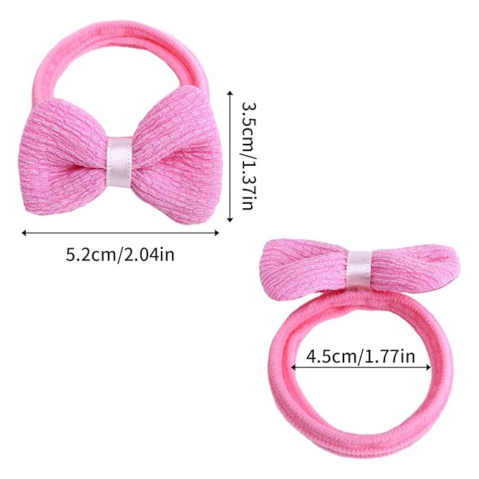 24 Pcs Toddler Hair Ties for Girls, Baby Hair Tie Cute Flower Elastic Scrunchies, Seamless Ponytail Holders, Little Girls Hair Accessories for Thick Hair, Pink, Purple, Blue
