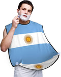 Argentine Flag Print Beard Bib Apron For Men, Beard Hair Catcher For Men Shaving Trimming,Beard Cape Cloth