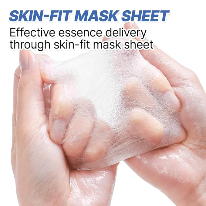 Solution Sheet Mask Variety Pack, 10 Count (5 Types x 2 Sheets), 0.74 fl oz Each, Korean Facial Sheet Masks for Daily Skincare