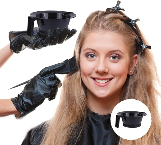 4Pcs Hair Dye Bowls Plastic Hair Color Bowls with Handles, Salon Styling Hairdressing for Salon Barbershop Hairdressers