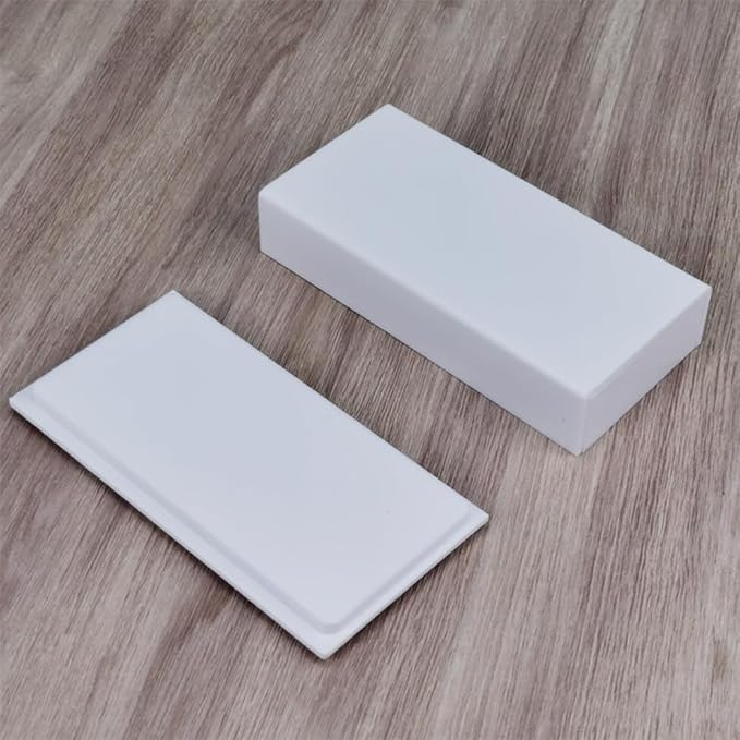 Grafting False Eyelash Acrylic Extension Pallet Organizer, Eyelash Extension Glue Tweezers Plate Makeup Palette, Dustproof Storage Box Display Training Tools Salon (White)